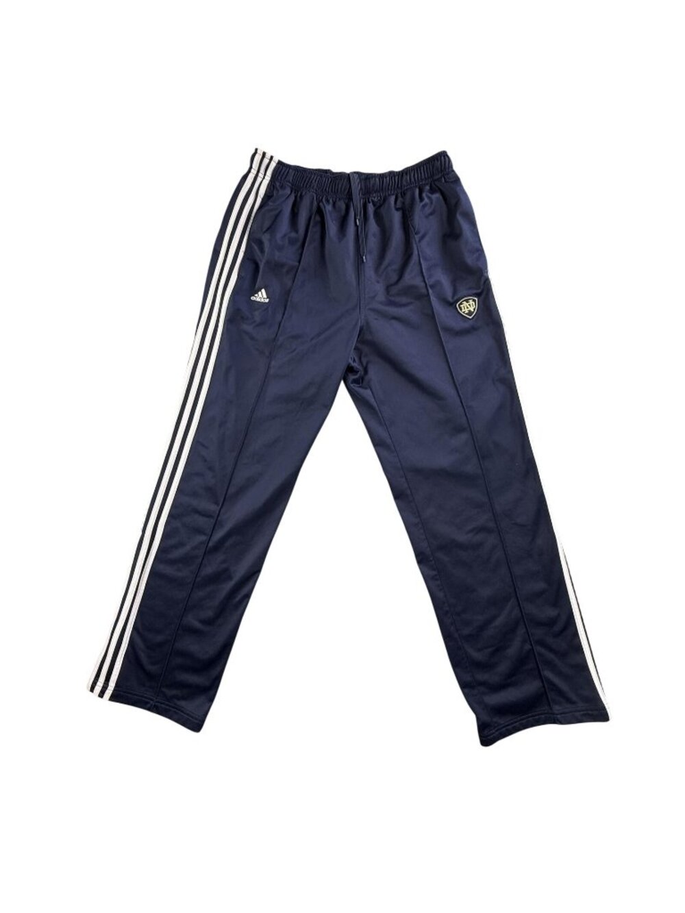 Notre Dame Fighting Irish Pants Men Large Blue NCAA Football Adidas Warm Up